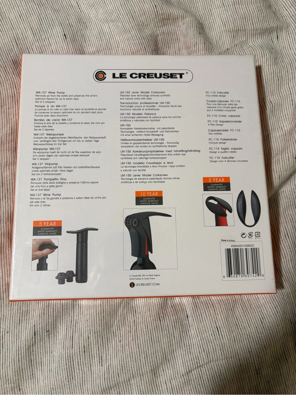 Le Creuset Wine Tools Set - new in box